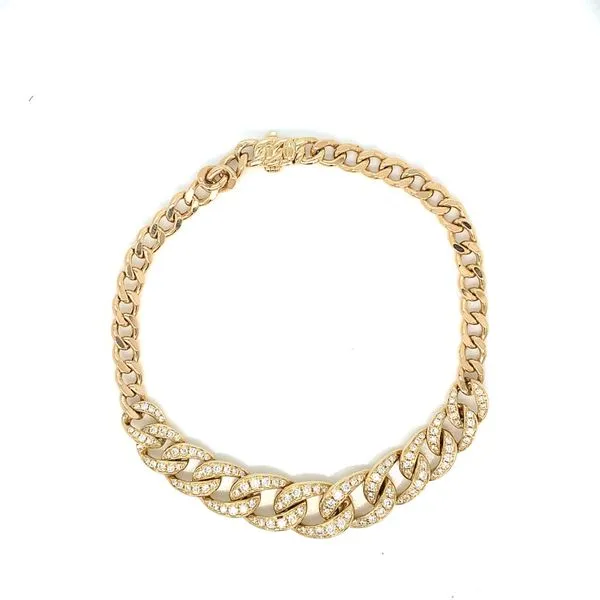 Diamond Bracelets in 14 Karat Yellow Gold 12 Grams Tzfasman Jewelers Brooklyn, NY