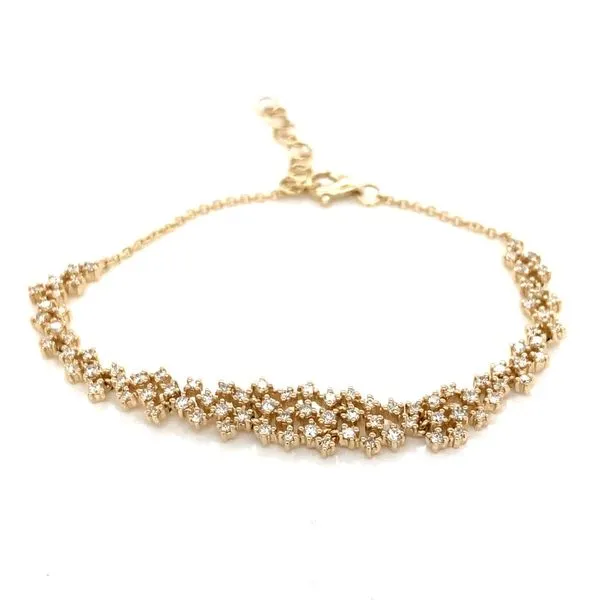 Diamond Bracelets in 14 Karat Yellow Gold 5.87 Grams Tzfasman Jewelers Brooklyn, NY