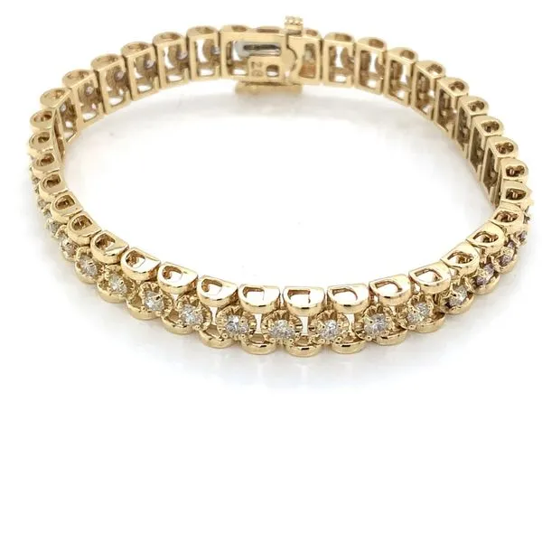 Diamond Bracelets in 14 Karat Yellow Gold Tzfasman Jewelers Brooklyn, NY