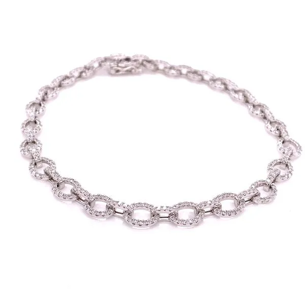 Diamond Bracelets in 14 Karat White Gold 8.14 Grams Tzfasman Jewelers Brooklyn, NY