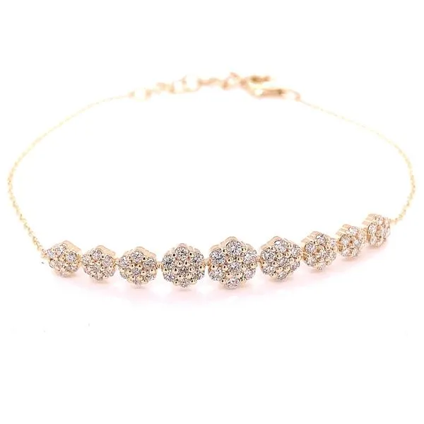 Diamond Bracelets in 14 Karat Yellow Gold 2.92 Grams Tzfasman Jewelers Brooklyn, NY
