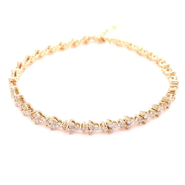 Diamond Bracelets in 14 Karat Yellow Gold 5.07 Grams Tzfasman Jewelers Brooklyn, NY
