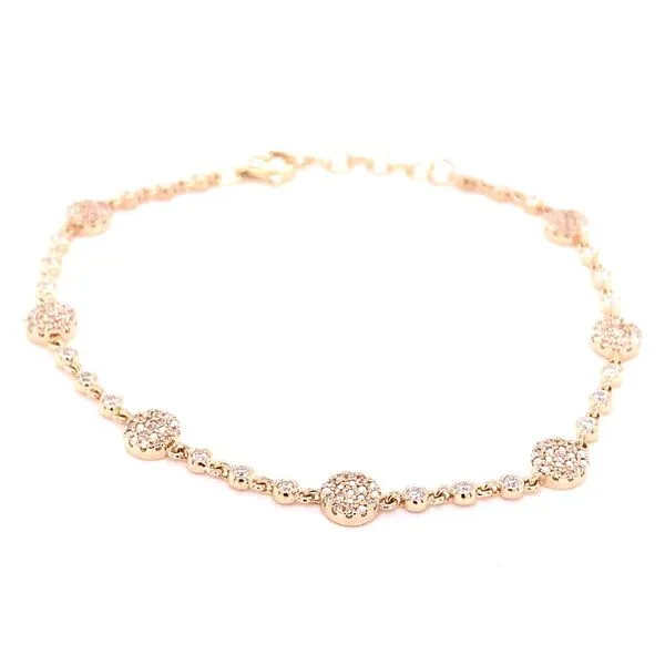 Diamond Bracelets in 14 Karat Yellow Gold 4.17 Grams Tzfasman Jewelers Brooklyn, NY