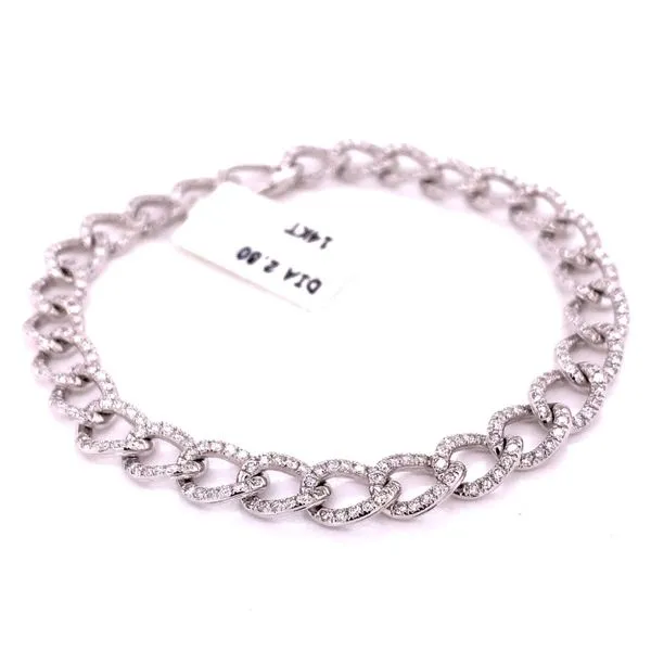 Diamond Bracelets in 14 Karat White Gold Tzfasman Jewelers Brooklyn, NY