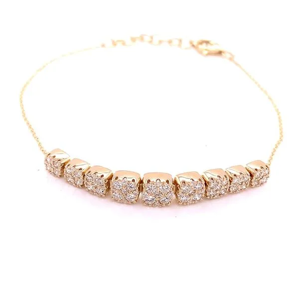 Diamond Bracelets in 14 Karat Yellow Gold 3.46 Grams Tzfasman Jewelers Brooklyn, NY