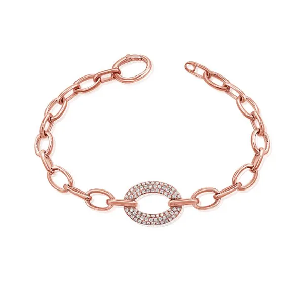 Diamond Bracelets in 14 Karat Rose Gold 10.73 Grams Tzfasman Jewelers Brooklyn, NY