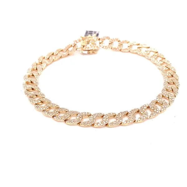 Diamond Bracelets in 14 Karat Yellow Gold 10.41 Grams Tzfasman Jewelers Brooklyn, NY