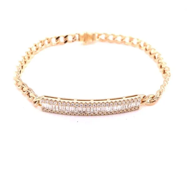 Diamond Bracelets in 14 Karat Yellow Gold 6.02 Grams Tzfasman Jewelers Brooklyn, NY