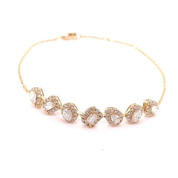 Diamond Bracelets in 14 Karat Yellow Gold 3.09 Grams Tzfasman Jewelers Brooklyn, NY