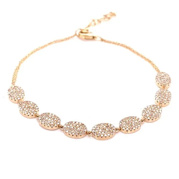 Diamond Bracelets in 14 Karat Yellow Gold 4.69 Grams Tzfasman Jewelers Brooklyn, NY
