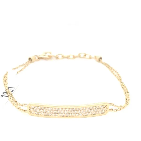 Diamond Bracelets in 14 Karat Yellow Gold  3.58 Grams Tzfasman Jewelers Brooklyn, NY