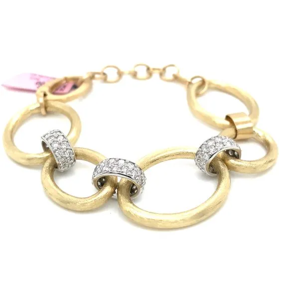 Diamond Bracelets in 14 Karat Yellow & White Gold 18 Grams Tzfasman Jewelers Brooklyn, NY