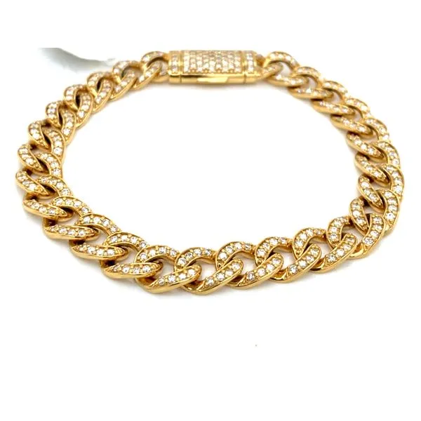 Diamond Bracelets in 14 Karat Yellow Gold 26.2 Grams Tzfasman Jewelers Brooklyn, NY