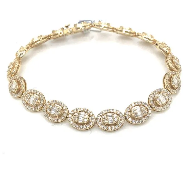 Diamond Bracelets in 14 Karat Yellow Gold 11.54 Grams Tzfasman Jewelers Brooklyn, NY