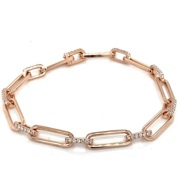 Diamond Bracelets in 14 Karat Rose Gold Tzfasman Jewelers Brooklyn, NY