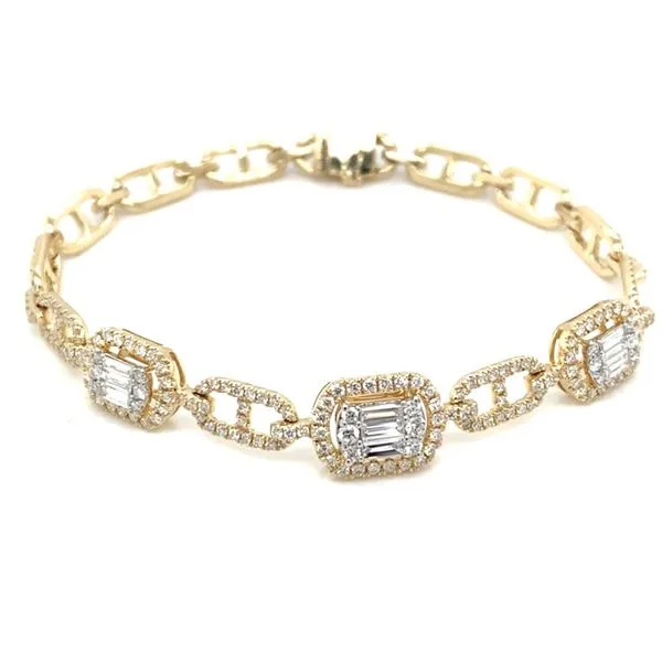 Diamond Bracelets in 14 Karat Yellow Gold 10.00 Grams Tzfasman Jewelers Brooklyn, NY