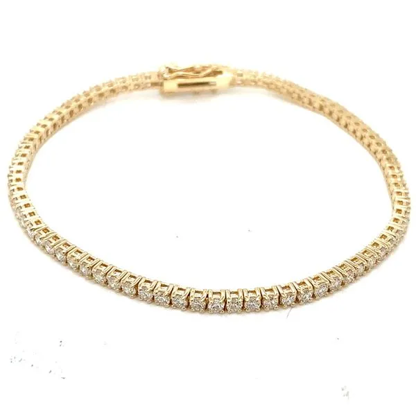 Diamond Bracelets in 14 Karat Yellow Gold Tzfasman Jewelers Brooklyn, NY