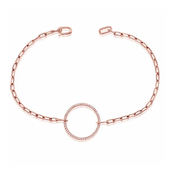 Diamond Bracelets in 14 Karat Rose Gold 2.99 Grams Tzfasman Jewelers Brooklyn, NY