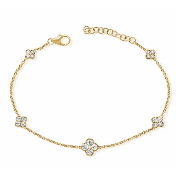 Diamond Bracelets in 14 Karat Yellow Gold 2.55 Grams Tzfasman Jewelers Brooklyn, NY