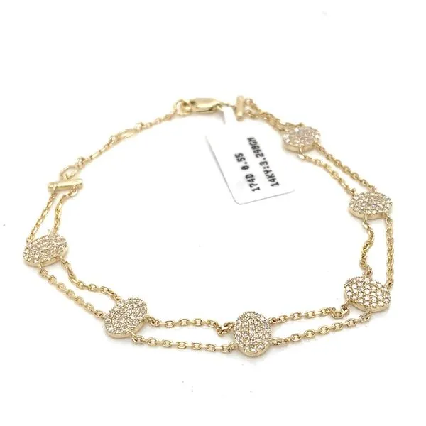 Diamond Bracelets in 14 Karat Yellow Gold 3.29 Grams Tzfasman Jewelers Brooklyn, NY