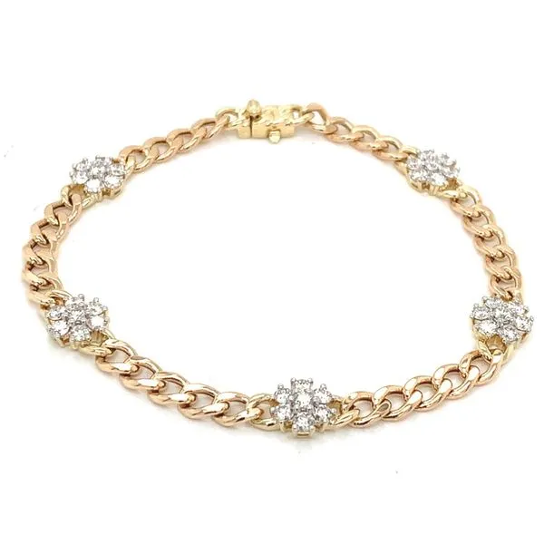 Diamond Bracelets in 14 Karat Yellow Gold 6.97 Grams Tzfasman Jewelers Brooklyn, NY