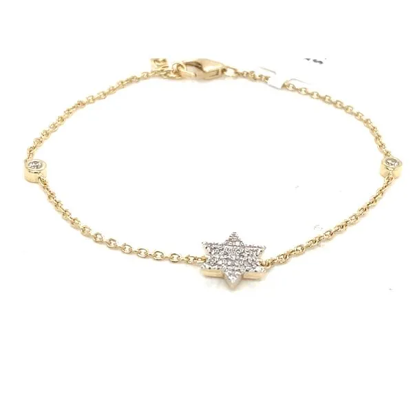 Diamond Bracelets in 14 Karat Yellow Gold 2.15 Grams Tzfasman Jewelers Brooklyn, NY