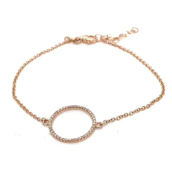 14 Karat Rose Gold Diamond Bracelet Tzfasman Jewelers Brooklyn, NY