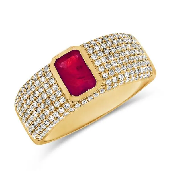 Colored Stone Ring in 14 Karat Yellow Gold 2.90 Grams Tzfasman Jewelers Brooklyn, NY