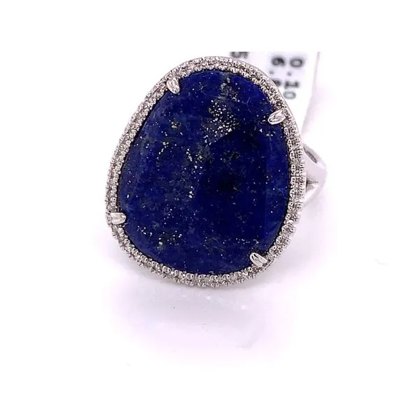Colored Stone Ring in 14 Karat White Gold 4.65 Grams Tzfasman Jewelers Brooklyn, NY