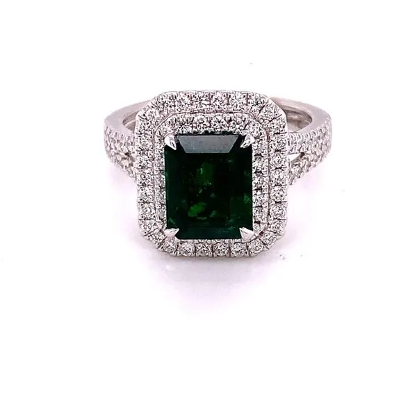 Colored Stone Ring in 18 Karat White Gold Tzfasman Jewelers Brooklyn, NY