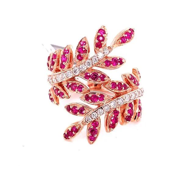 Colored Stone Ring in 14 Karat Rose Gold 9 Grams Tzfasman Jewelers Brooklyn, NY