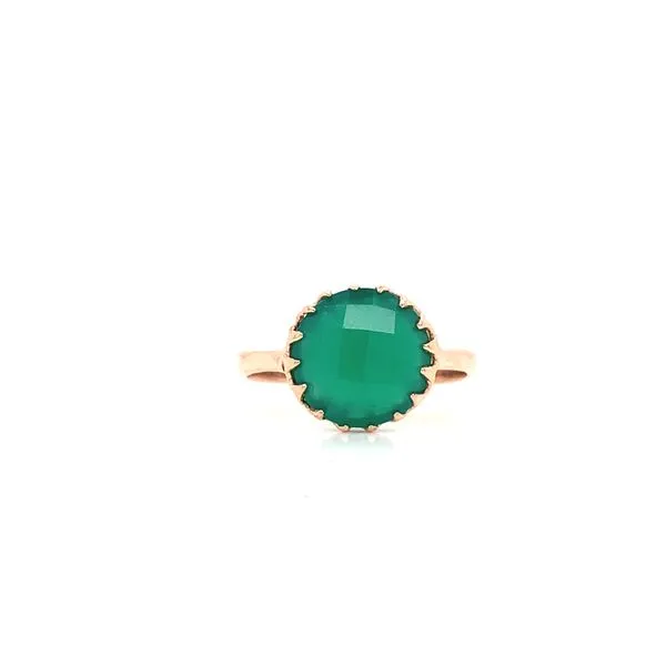Colored Stone Ring in 14 Karat Rose Gold 2.3 Grams Tzfasman Jewelers Brooklyn, NY