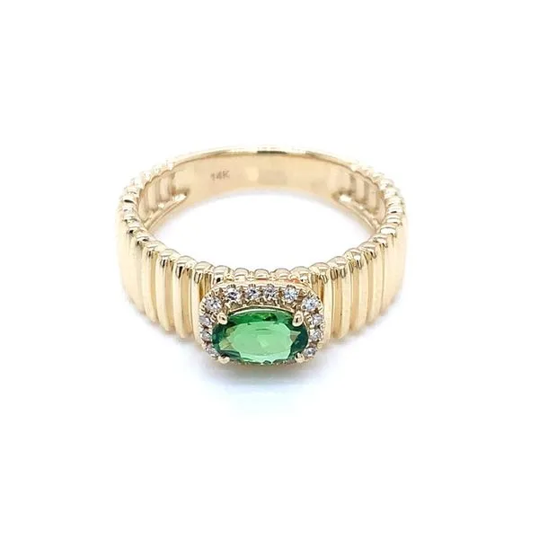 Colored Stone Ring in 14 Karat Yellow Gold 4.03 Grams Tzfasman Jewelers Brooklyn, NY