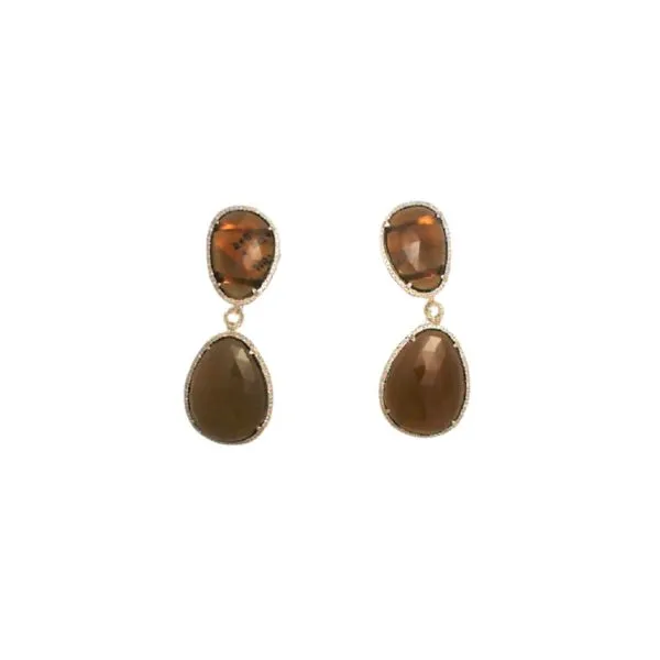 Colored Stone Earrings in 14 Karat Yellow Gold 11.90 Grams similar item image