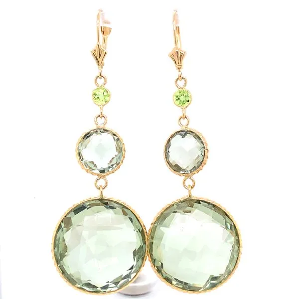 Colored Stone Earrings in 14 Karat Yellow Gold similar item image