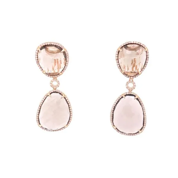 Colored Stone Earrings in 14 Karat Rose Gold similar item image