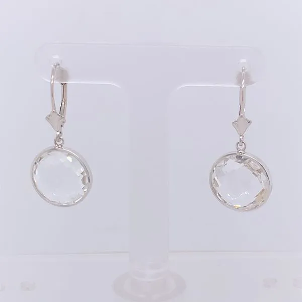 Colored Stone Earrings in 14 Karat White Gold similar item image