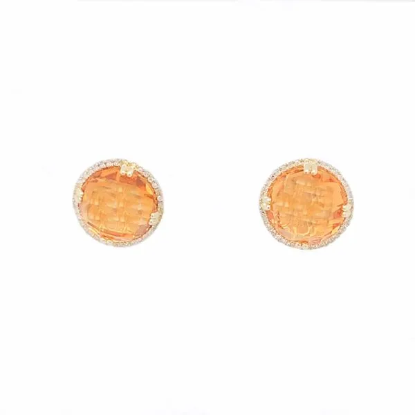 Colored Stone Earrings in 14 Karat Yellow Gold Tzfasman Jewelers Brooklyn, NY