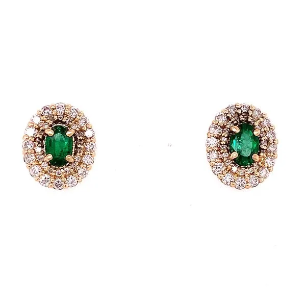 Colored Stone Earrings in 14 Karat Yellow Gold Tzfasman Jewelers Brooklyn, NY