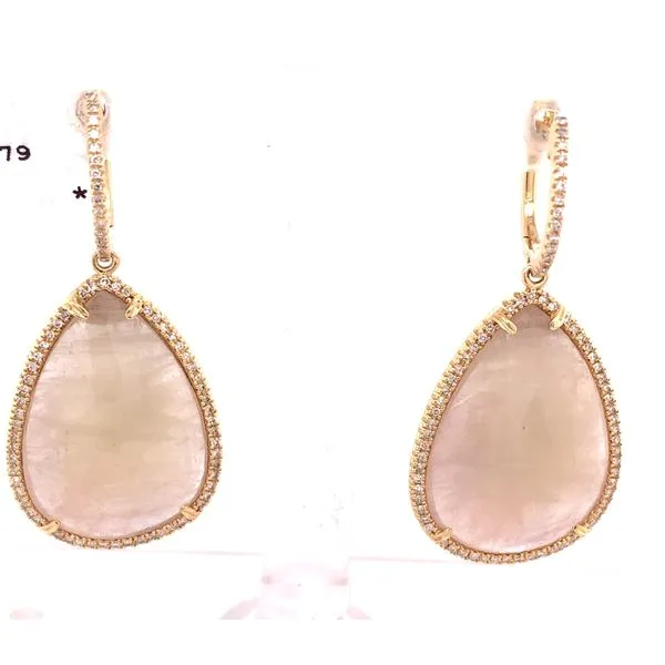 Colored Stone Earrings in 14 Karat Yellow Gold 5.19 Grams Tzfasman Jewelers Brooklyn, NY