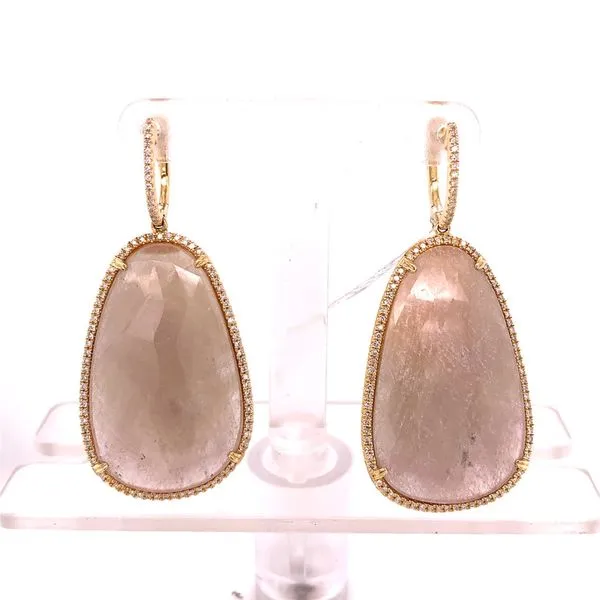 Colored Stone Earrings in 14 Karat Yellow Gold 6.24 Grams Tzfasman Jewelers Brooklyn, NY