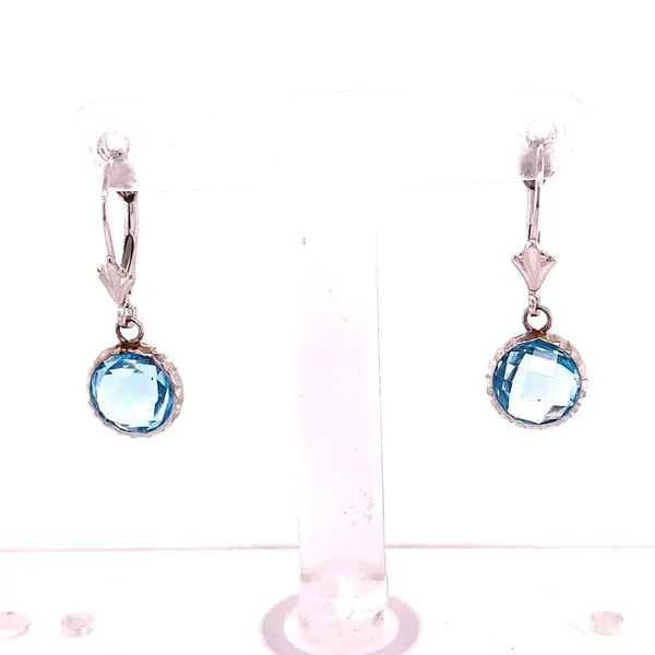 Colored Stone Earrings in 14 Karat White Gold Tzfasman Jewelers Brooklyn, NY