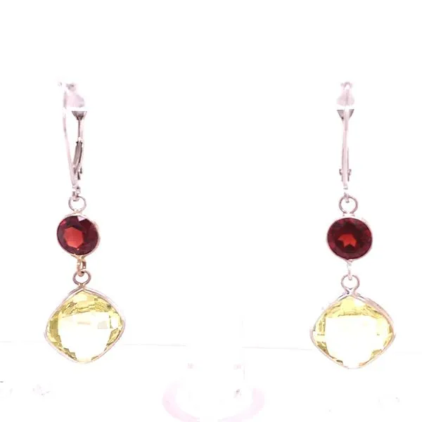 Colored Stone Earrings in 14 Karat White Gold Tzfasman Jewelers Brooklyn, NY