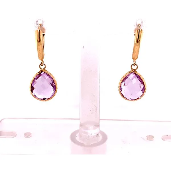 Colored Stone Earrings in 14 Karat Yellow Gold Tzfasman Jewelers Brooklyn, NY