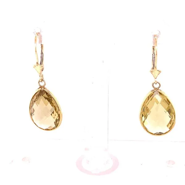 Colored Stone Earrings in 14 Karat Yellow Gold Tzfasman Jewelers Brooklyn, NY