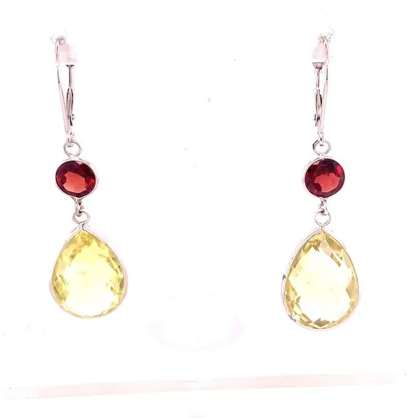 Colored Stone Earrings in 14 Karat White Gold Tzfasman Jewelers Brooklyn, NY