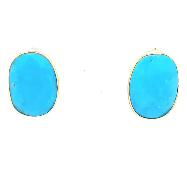 Colored Stone Earrings in 14 Karat Yellow Gold 5.3 Grams Tzfasman Jewelers Brooklyn, NY