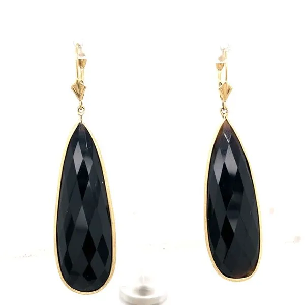 Colored Stone Earrings in 14 Karat Yellow Gold Tzfasman Jewelers Brooklyn, NY