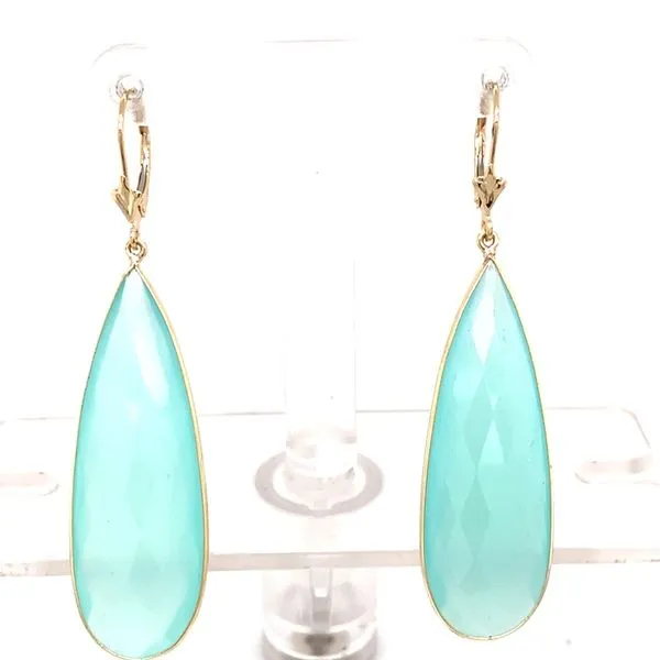 Colored Stone Earrings in 14 Karat Yellow Gold Tzfasman Jewelers Brooklyn, NY