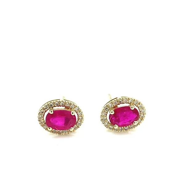 Colored Stone Earrings in 14 Karat Yellow Gold 1.49 Grams Tzfasman Jewelers Brooklyn, NY